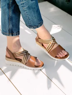 Femme Pédiconfort Sandales brides croisées à scratch