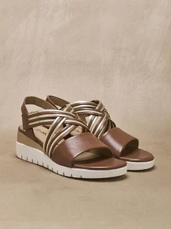 Femme Pédiconfort Sandales brides croisées à scratch