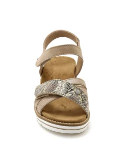 Femme Pédiconfort Sandales compensées double scratch