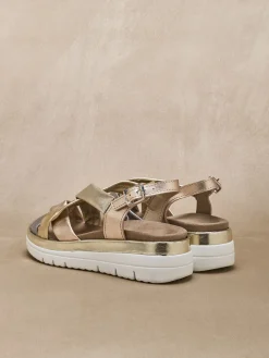 Femme Pédiconfort Sandales compensées semelle amovible