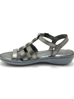 Femme Pédiconfort Sandales cuir à cabochon métal