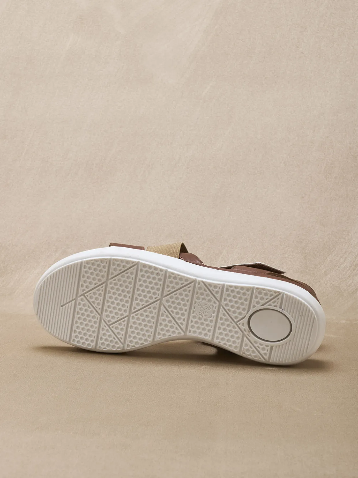 Femme Pédiconfort Sandales cuir à scratch et élastiques