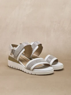 Femme Pédiconfort Sandales cuir à scratchs