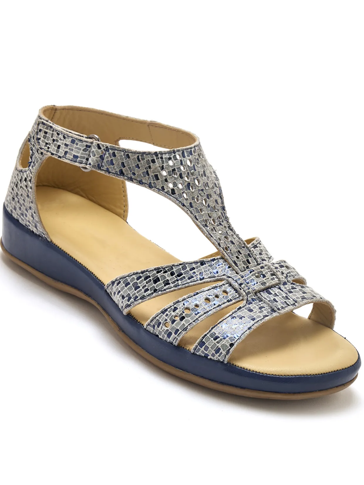 Femme Pédiconfort Sandales cuir ajouré