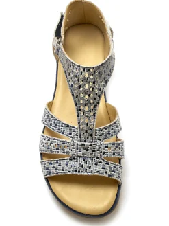 Femme Pédiconfort Sandales cuir ajouré