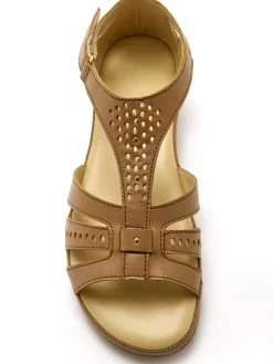 Femme Pédiconfort Sandales cuir ajouré