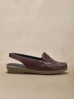 Femme Pédiconfort Sandales cuir ajouré élastiquées