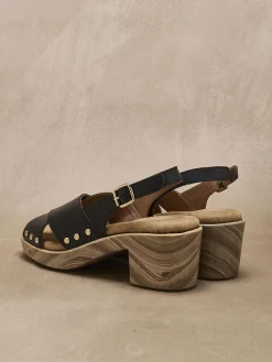 Femme Pédiconfort Sandales cuir détails clous