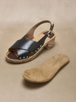 Femme Pédiconfort Sandales cuir détails clous