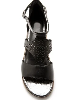 Femme Pédiconfort Sandales cuir motifs ajourés