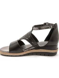 Femme Pédiconfort Sandales cuir motifs ajourés