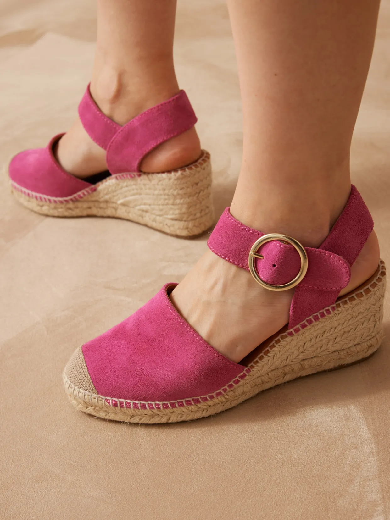 Femme Pédiconfort Sandales cuir velours