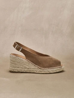 Femme Pédiconfort Sandales cuir velours esprit espadrilles