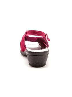 Femme Pédiconfort Sandales cuir velours grande largeur