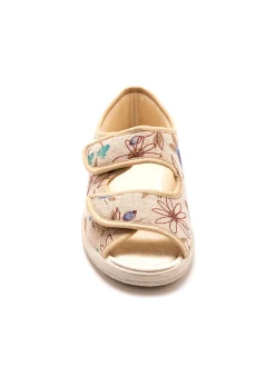 Femme Pédiconfort Sandales en toile à ouverture totale