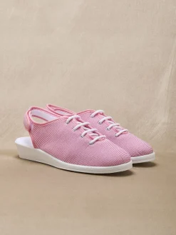 Femme Pédiconfort Sandales en toile ouverture totale