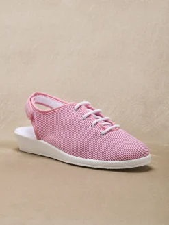 Femme Pédiconfort Sandales en toile ouverture totale