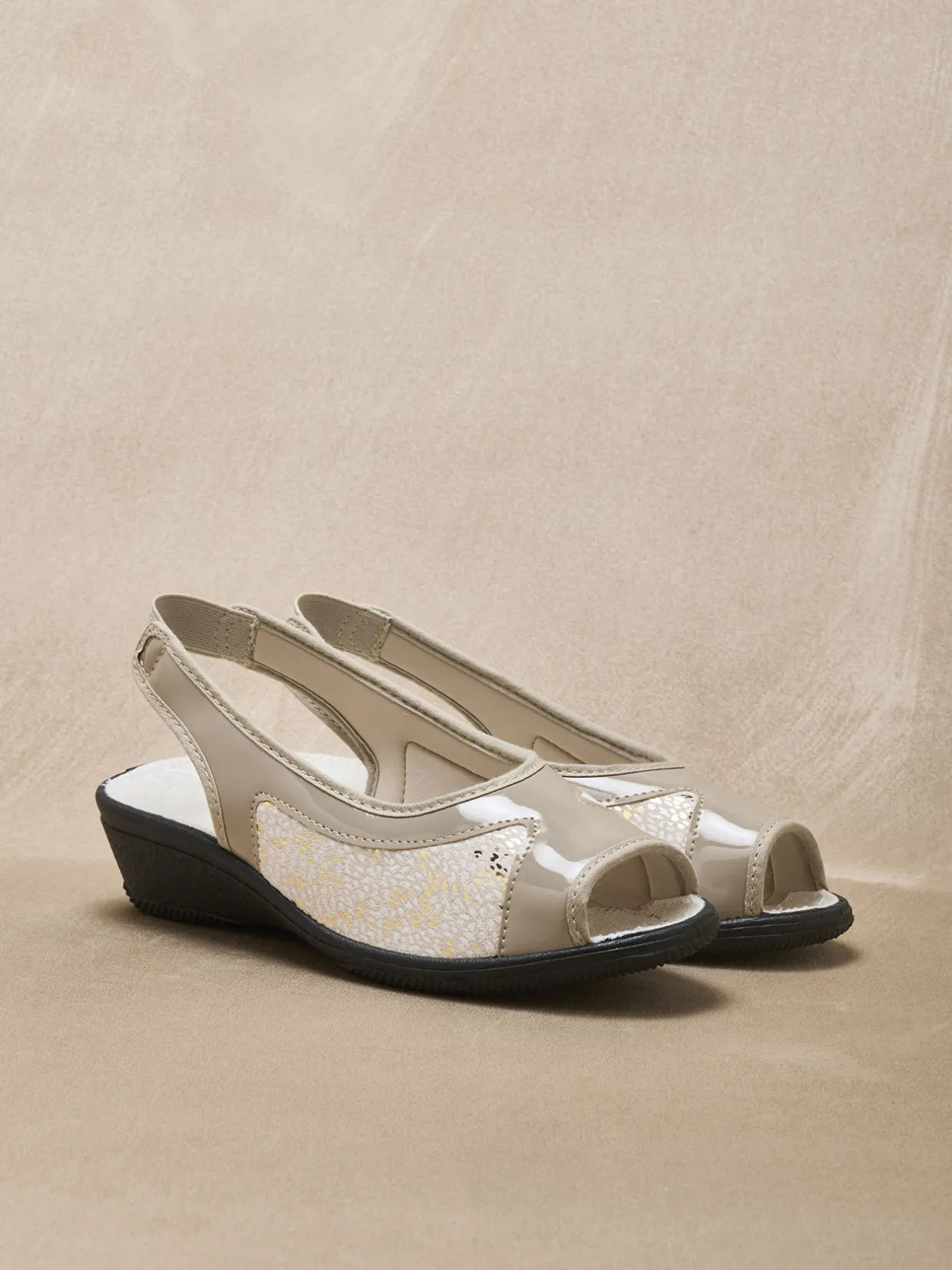 Femme Pédiconfort Sandales extensibles élastique arrière