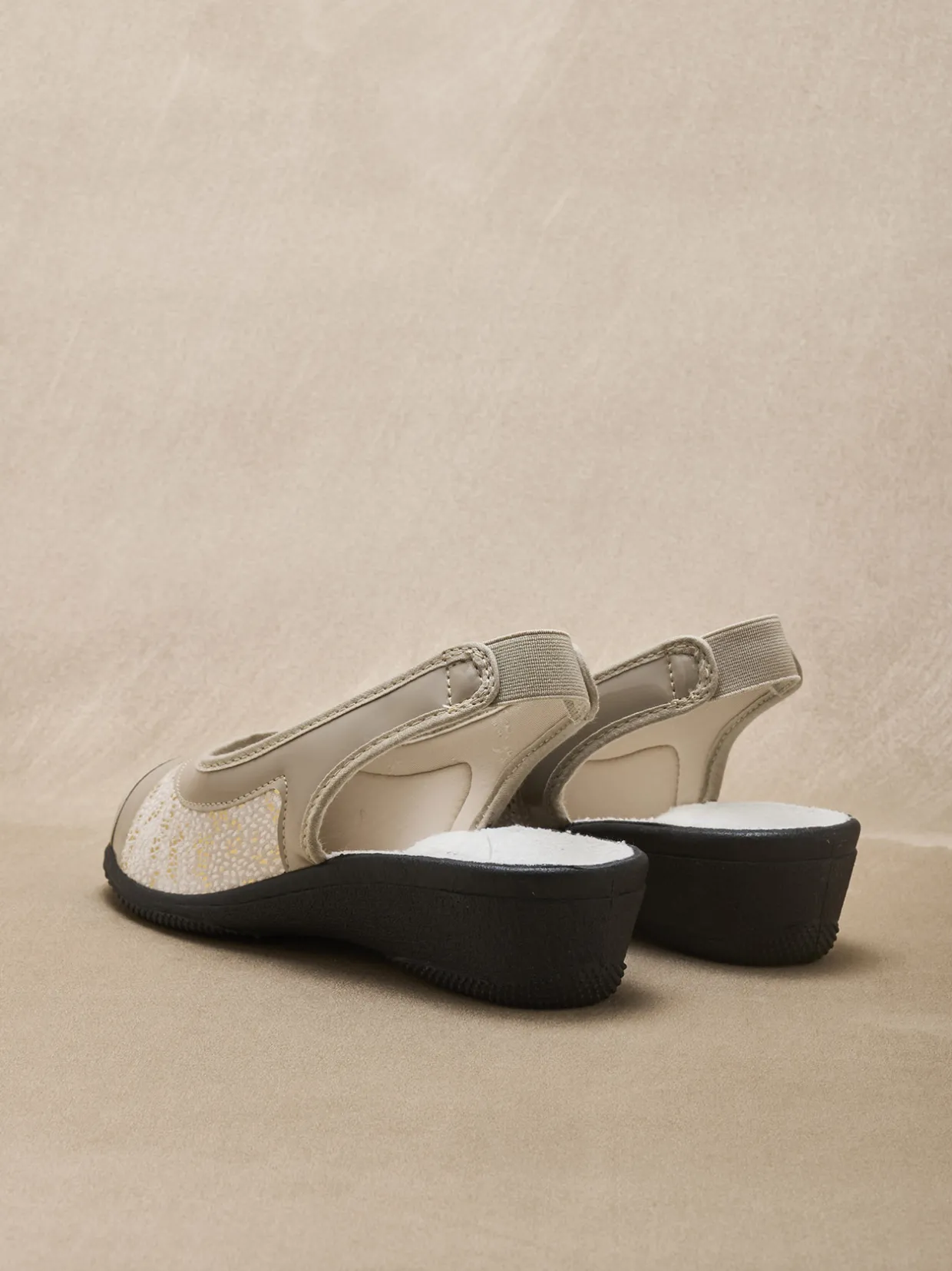 Femme Pédiconfort Sandales extensibles élastique arrière