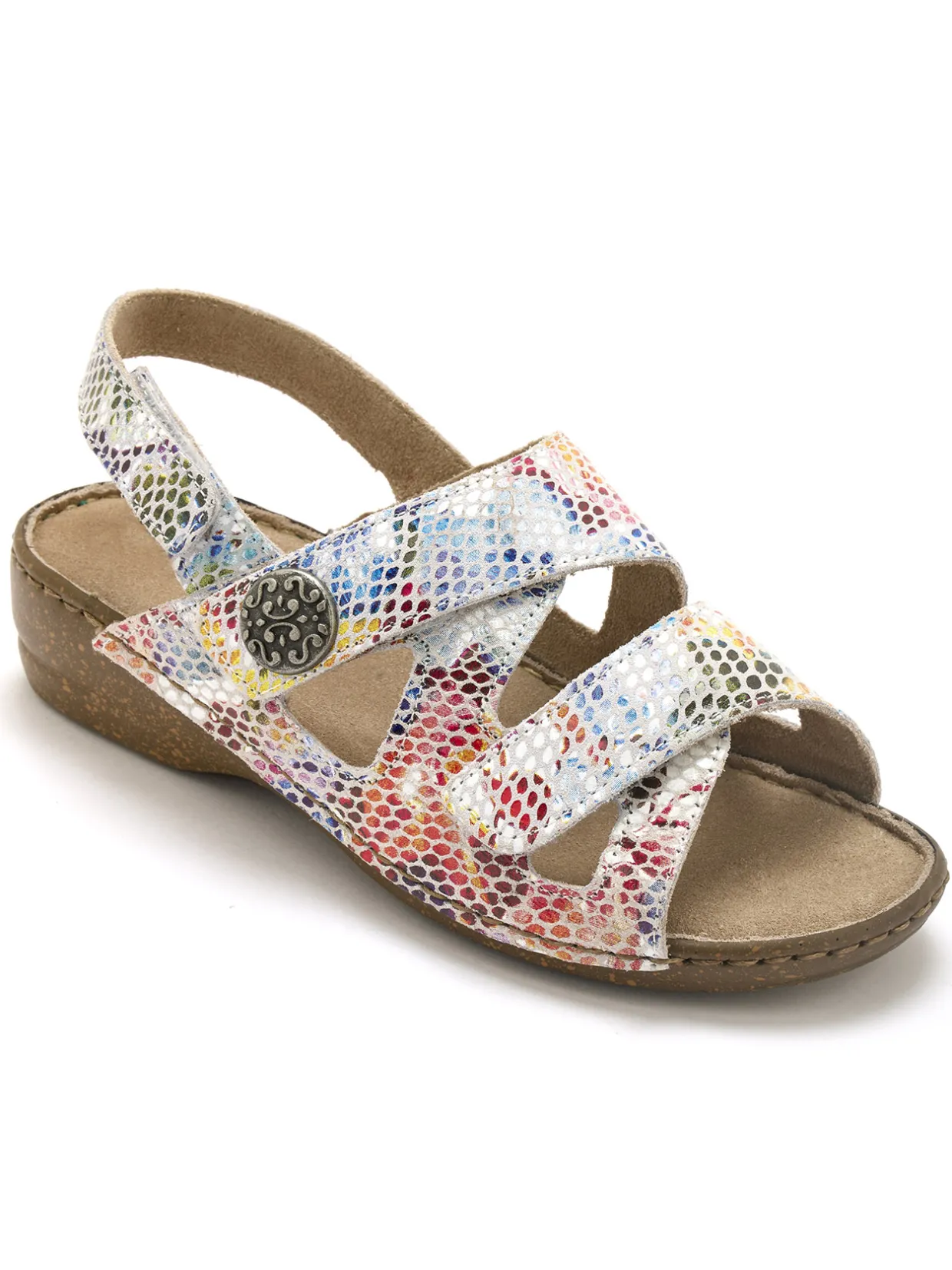 Femme Pédiconfort Sandales extra larges ouverture totale