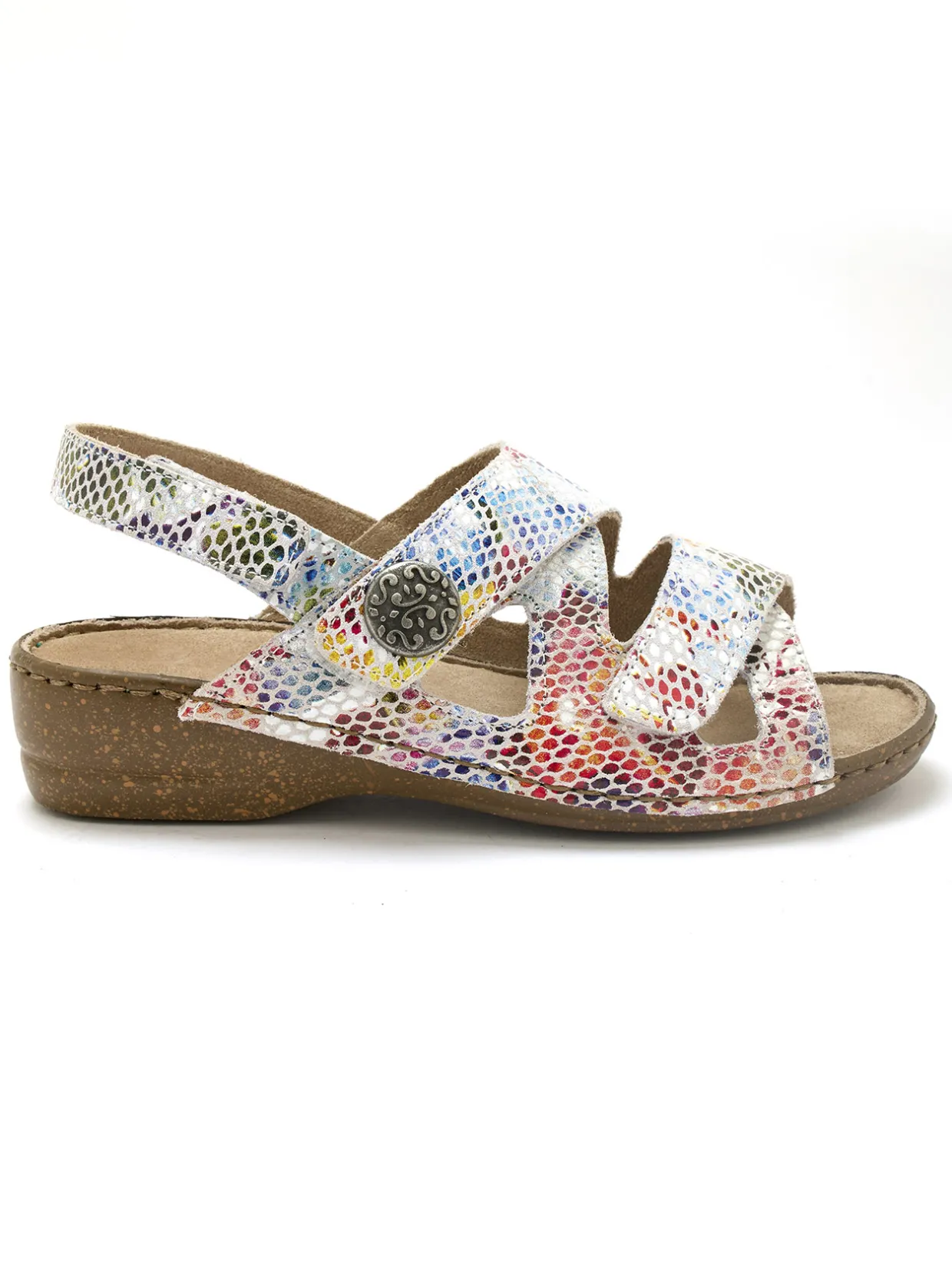 Femme Pédiconfort Sandales extra larges ouverture totale