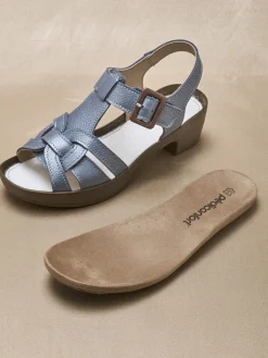 Femme Pédiconfort Sandales hautes scratch boucle fantaisie