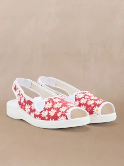 Femme Pédiconfort Sandales élastiquées intérieur éponge