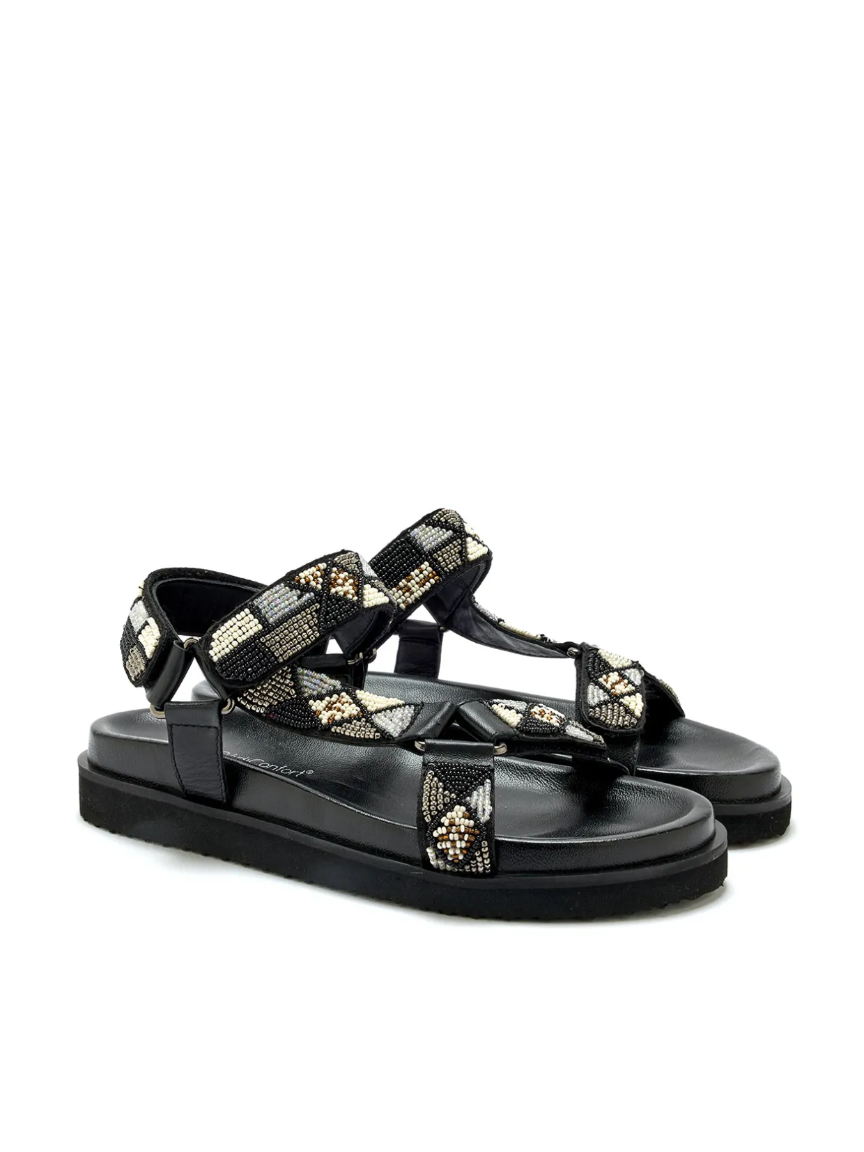 Femme Pédiconfort Sandales perles fantaisie aérosemelle