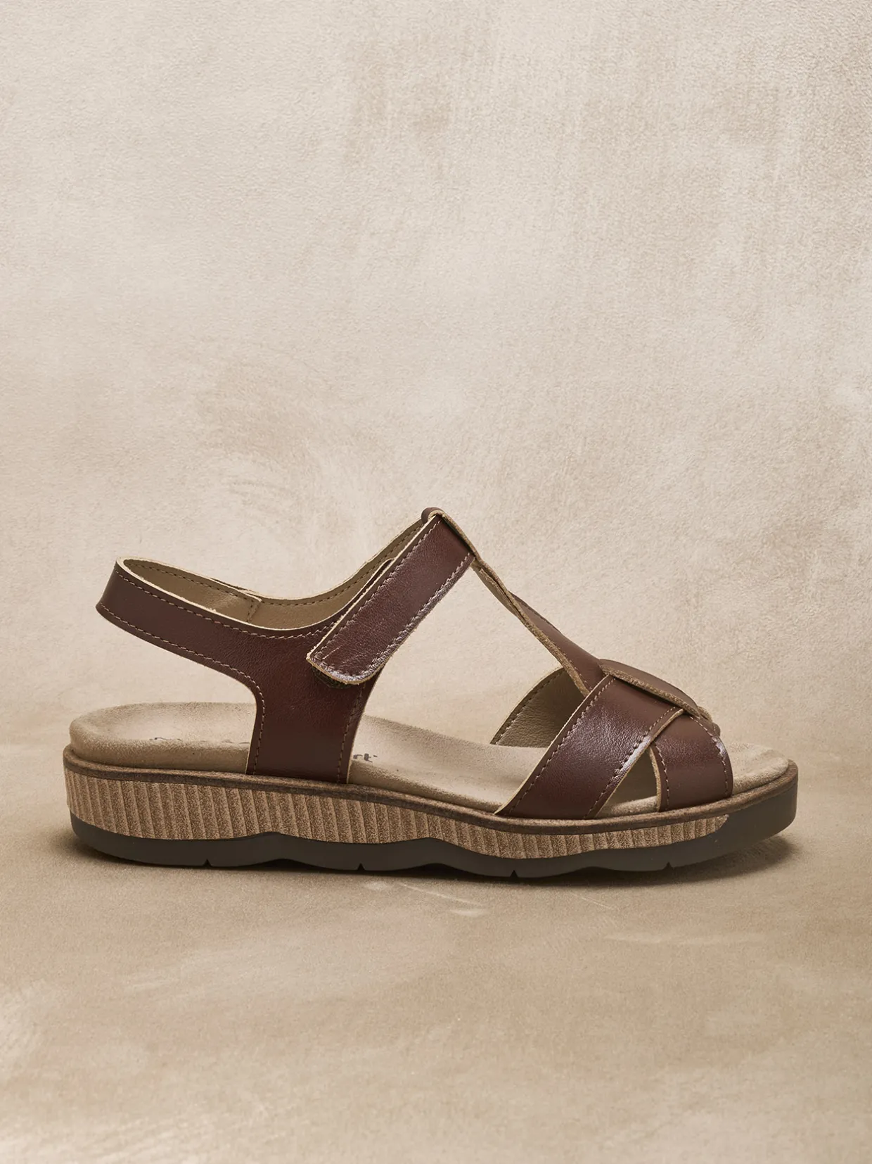 Femme Pédiconfort Sandales scratch à aérosemelle amovible