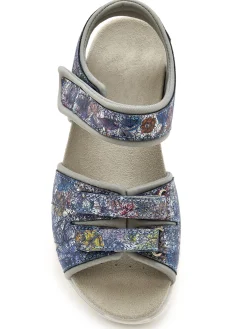 Femme Pédiconfort Sandales spécial marche à scratchs