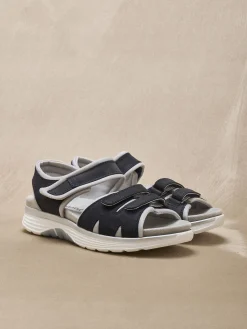 Femme Pédiconfort Sandales spécial marche à scratchs