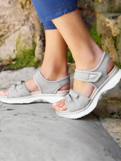 Femme Pédiconfort Sandales spécial marche à scratchs