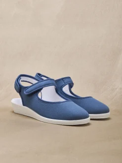 Femme Pédiconfort Sandales textile ouverture totale