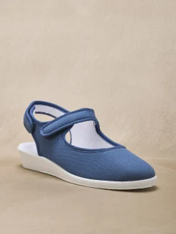 Femme Pédiconfort Sandales textile ouverture totale