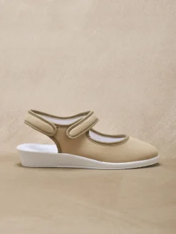 Femme Pédiconfort Sandales textile ouverture totale