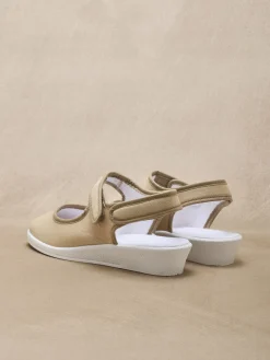 Femme Pédiconfort Sandales textile ouverture totale