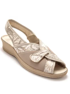 Femme Pédiconfort Sandales textile spécial hallux valgus