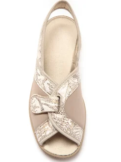 Femme Pédiconfort Sandales textile spécial hallux valgus