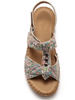 Femme Pédiconfort Sandales ultra souples en cuir