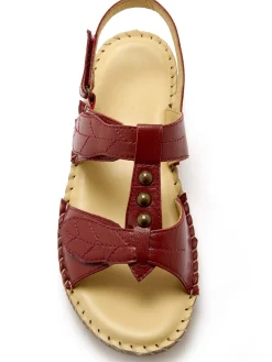 Femme Pédiconfort Sandales ultra souples en cuir