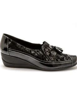 Femme Pédiconfort Sans-gêne en cuir largeur confort