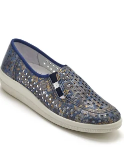 Femme Pédiconfort Sans-gêne en cuir perforés