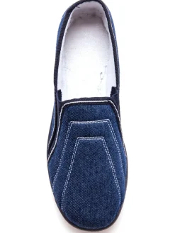 Femme Pédiconfort Sans-gêne en toile élastiquées côtés