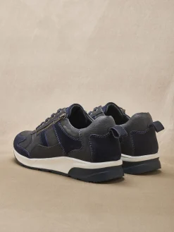 Homme Pédiconfort Sneakers avec zip et lacets