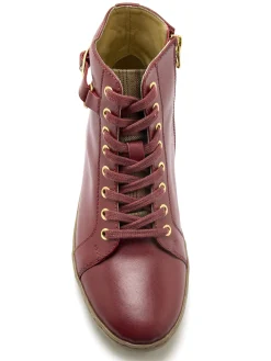 Femme Pédiconfort Sneakers montantes avec zip et lacets