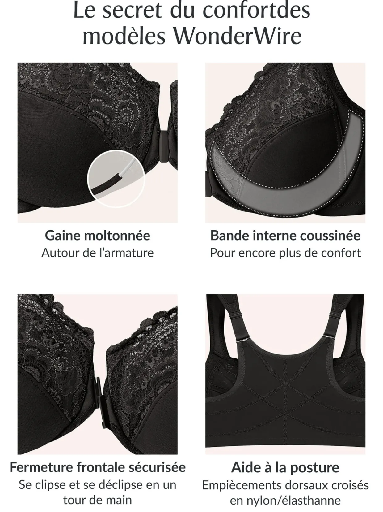 Glamorise Soutien-gorge WonderWire à armatures