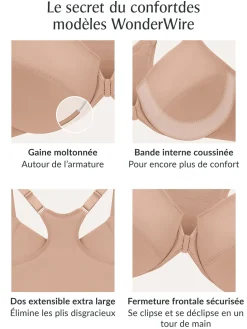 Glamorise Soutien-gorge Wonderwire agrafé devant