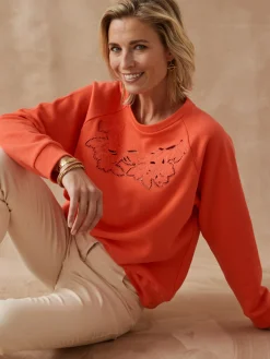 Femme Daxon Sweat-shirt brodé en molleton