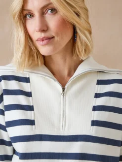 Femme Daxon Sweat-shirt col camionneur zippé