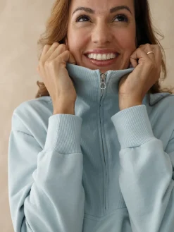 Femme Daxon Sweat-shirt col camionneur zippé